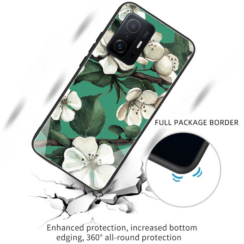 Cover Xiaomi 11T / 11T Pro Blomstrende Træ Hærdet Glas