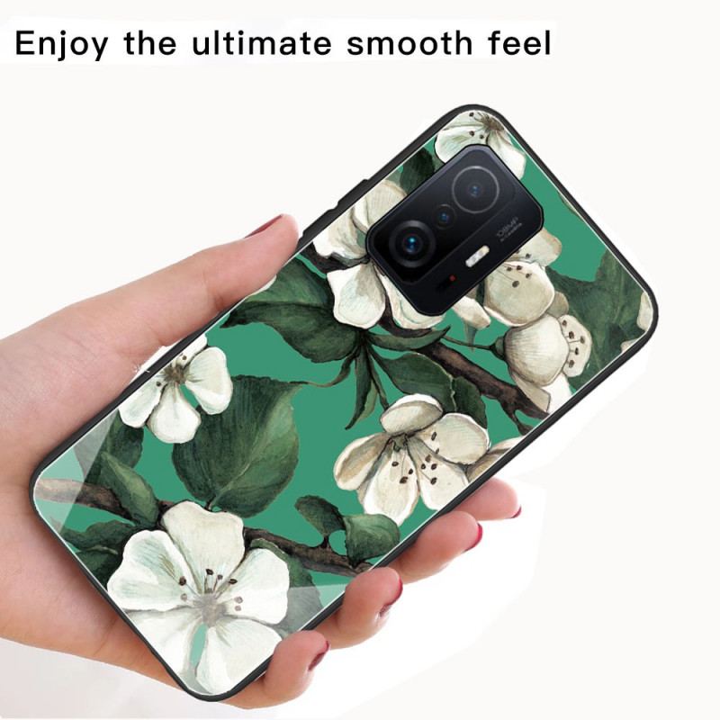 Cover Xiaomi 11T / 11T Pro Blomstrende Træ Hærdet Glas