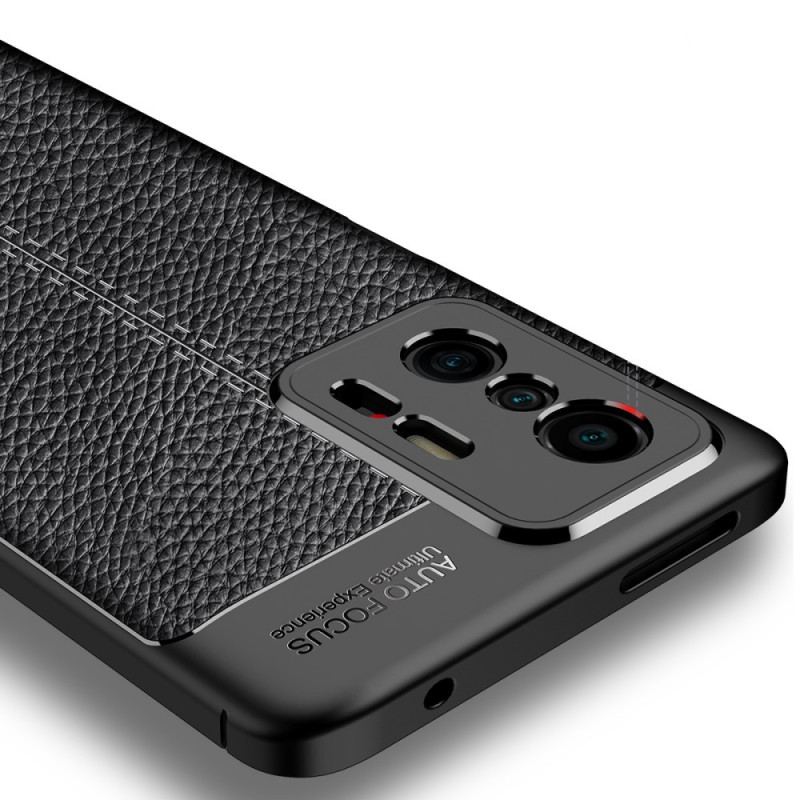 Cover Xiaomi 11T / 11T Pro Dobbelt Linje Litchi Læder Effekt