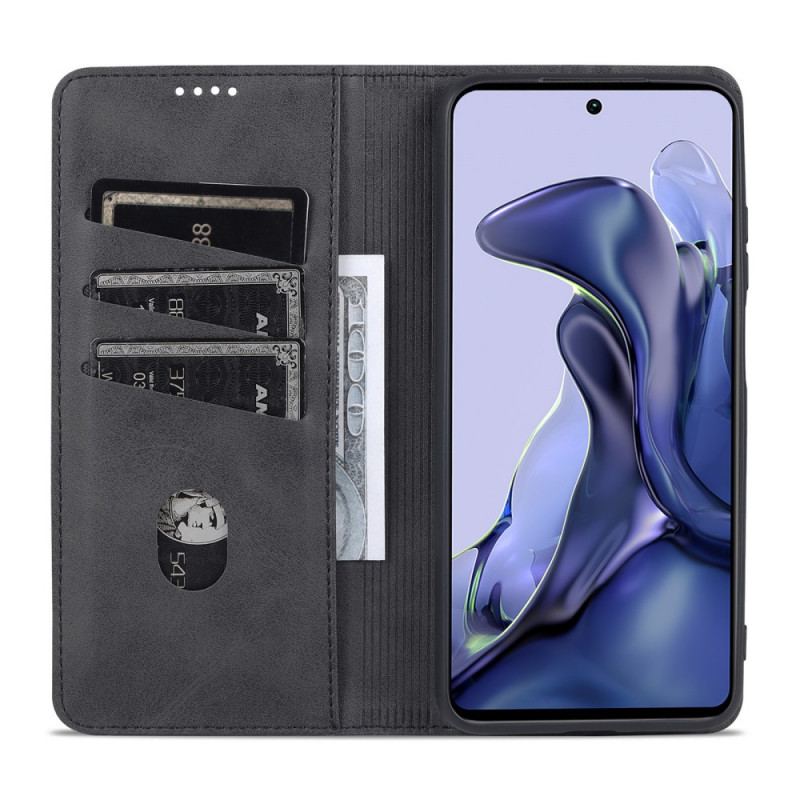 Cover Xiaomi 11T / 11T Pro Flip Cover Azns Imiteret Læder