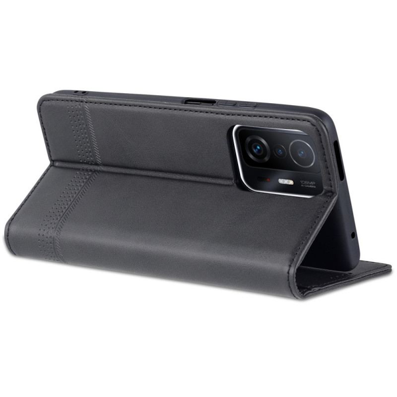 Cover Xiaomi 11T / 11T Pro Flip Cover Azns Imiteret Læder