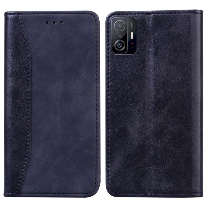 Cover Xiaomi 11T / 11T Pro Flip Cover Bi-tekstur Business Læder Effekt