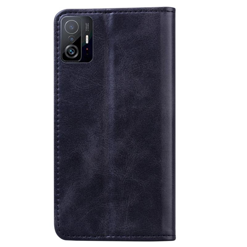 Cover Xiaomi 11T / 11T Pro Flip Cover Bi-tekstur Business Læder Effekt