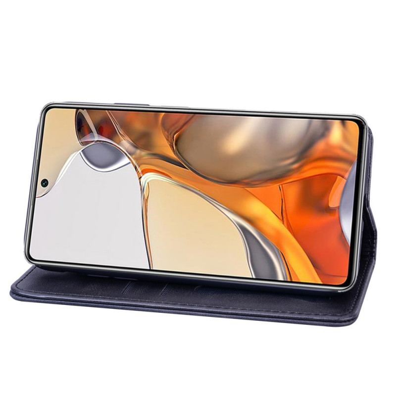 Cover Xiaomi 11T / 11T Pro Flip Cover Bi-tekstur Business Læder Effekt