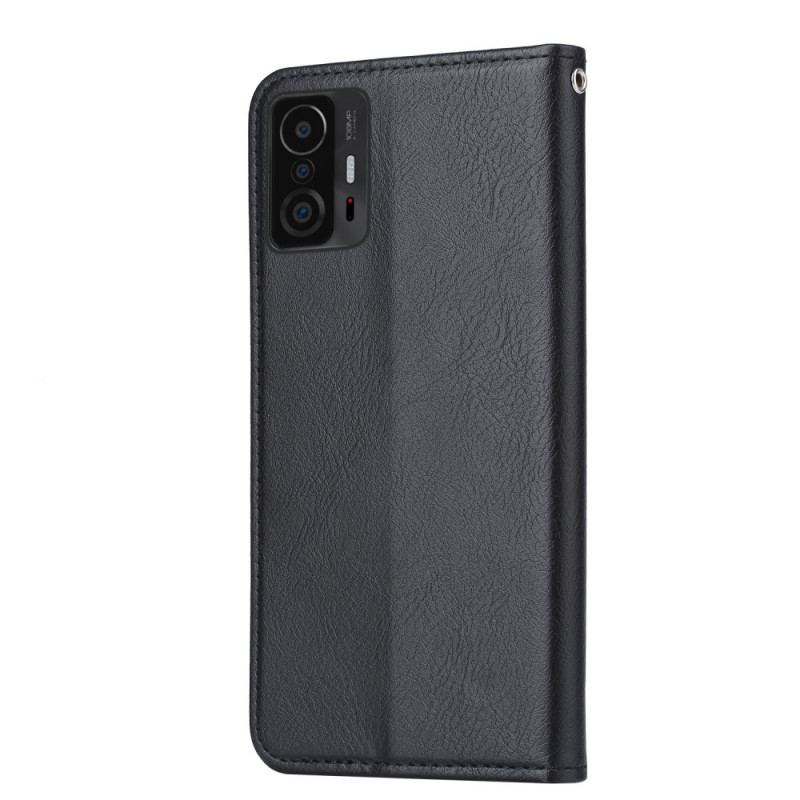 Cover Xiaomi 11T / 11T Pro Flip Cover Kortholder I Imiteret Læder