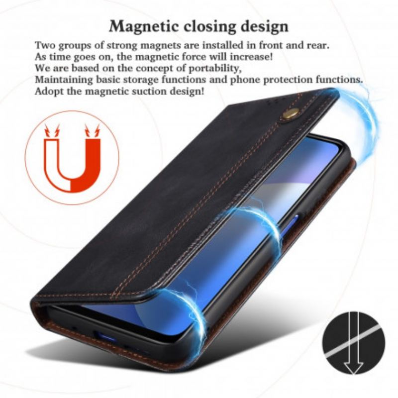 Cover Xiaomi 11T / 11T Pro Flip Cover Voksbehandlet Kunstlæder