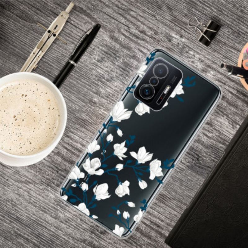 Cover Xiaomi 11T / 11T Pro Hvide Blomster