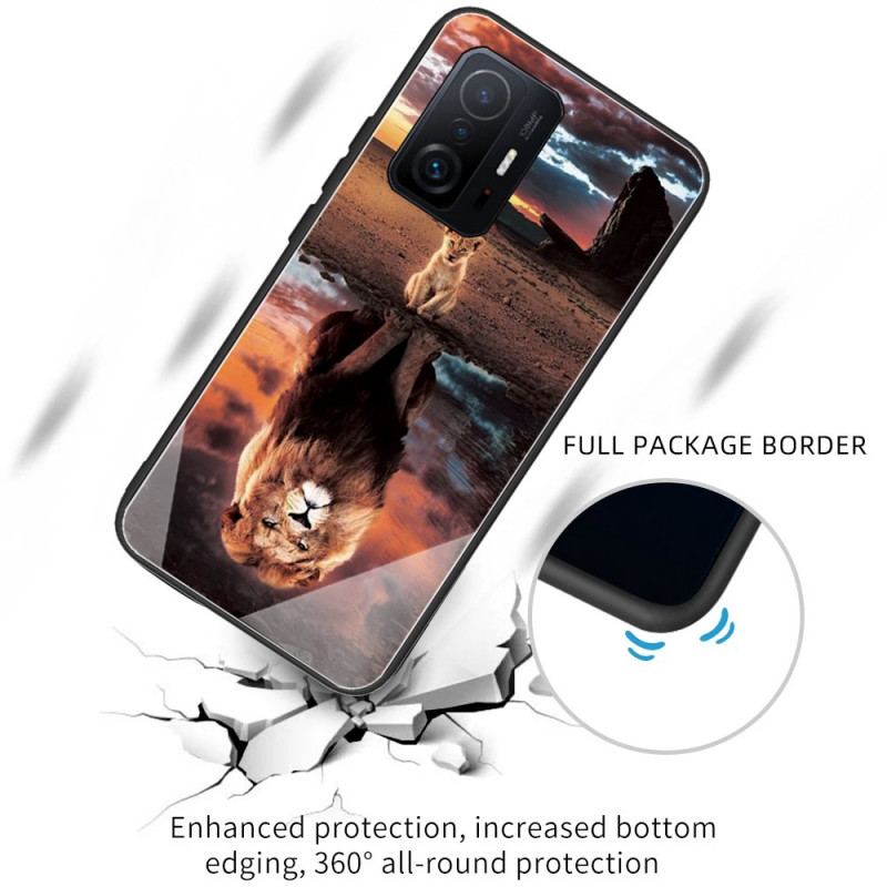 Cover Xiaomi 11T / 11T Pro Løveunge Hærdet Glas