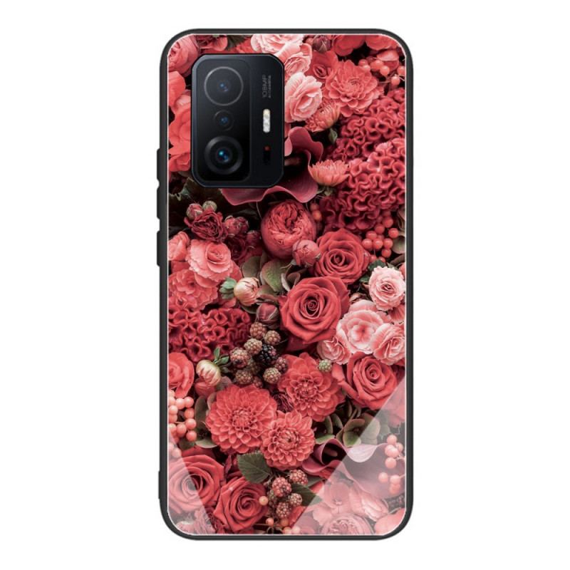 Cover Xiaomi 11T / 11T Pro Rose Blomster Hærdet Glas