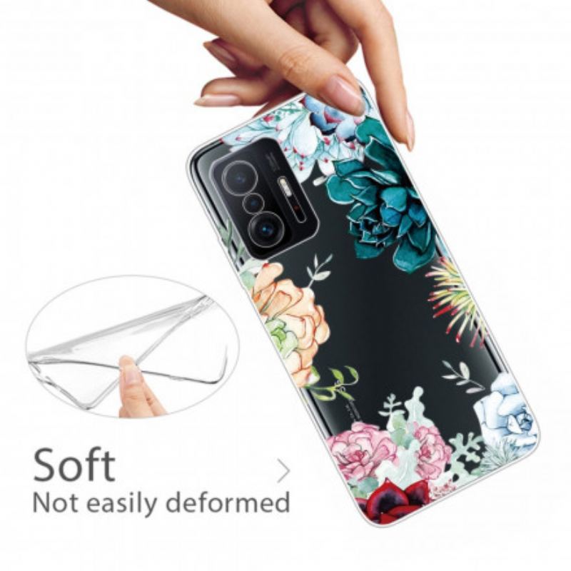 Cover Xiaomi 11T / 11T Pro Sømløse Akvarelblomster