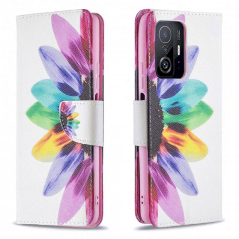 Flip Cover Xiaomi 11T / 11T Pro Akvarel Blomst