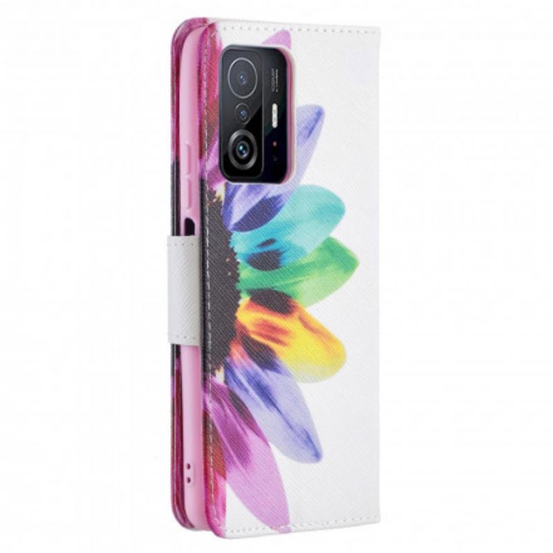 Flip Cover Xiaomi 11T / 11T Pro Akvarel Blomst