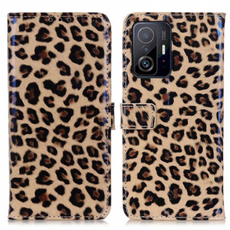 Flip Cover Xiaomi 11T / 11T Pro Almindelig Leopard