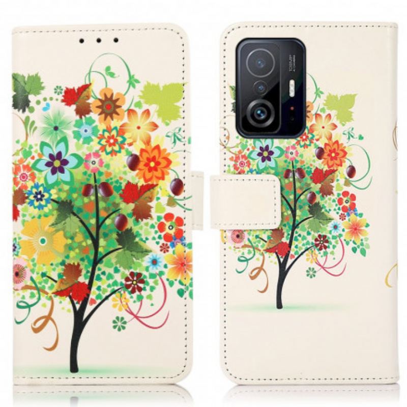 Flip Cover Xiaomi 11T / 11T Pro Blomstrende Træ