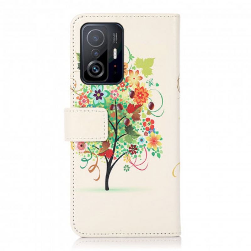 Flip Cover Xiaomi 11T / 11T Pro Blomstrende Træ