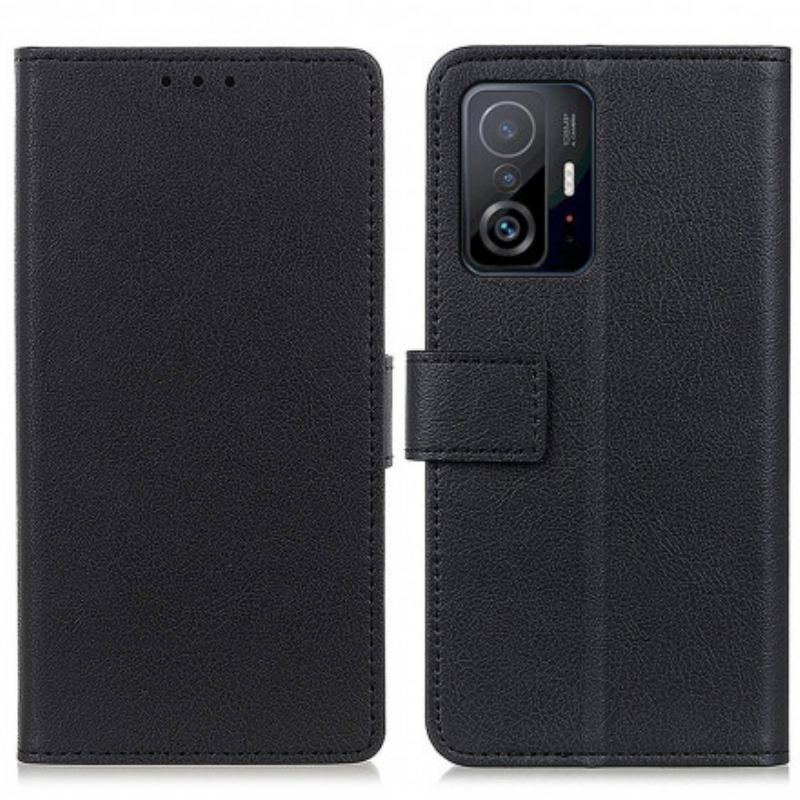 Flip Cover Xiaomi 11T / 11T Pro Enkel Lædereffekt