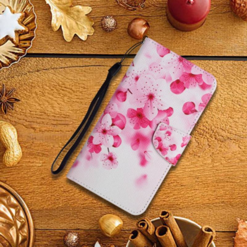 Flip Cover Xiaomi 11T / 11T Pro Lyserøde Blomster