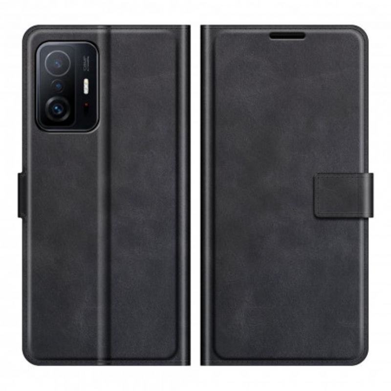 Flip Cover Xiaomi 11T / 11T Pro Slank Ekstrem Lædereffekt