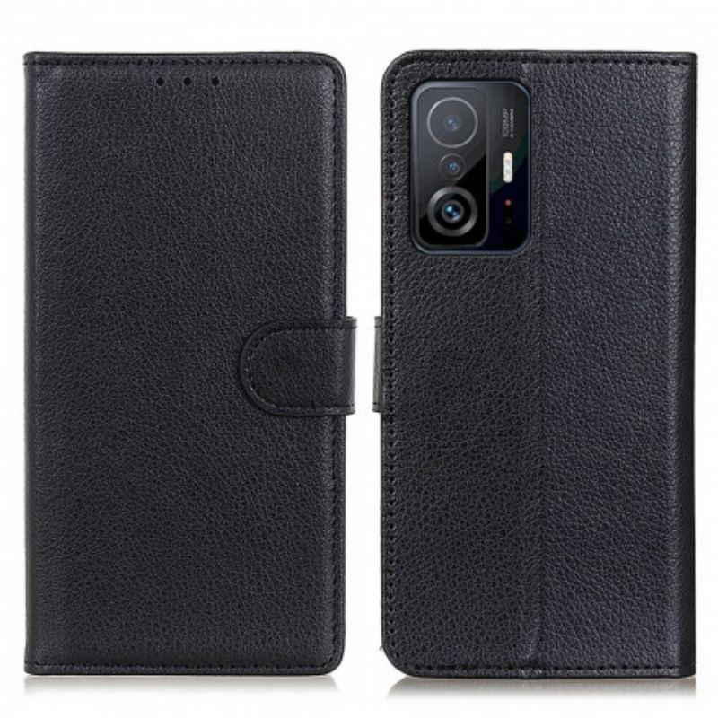 Flip Cover Xiaomi 11T / 11T Pro Traditionelt Imiteret Læder