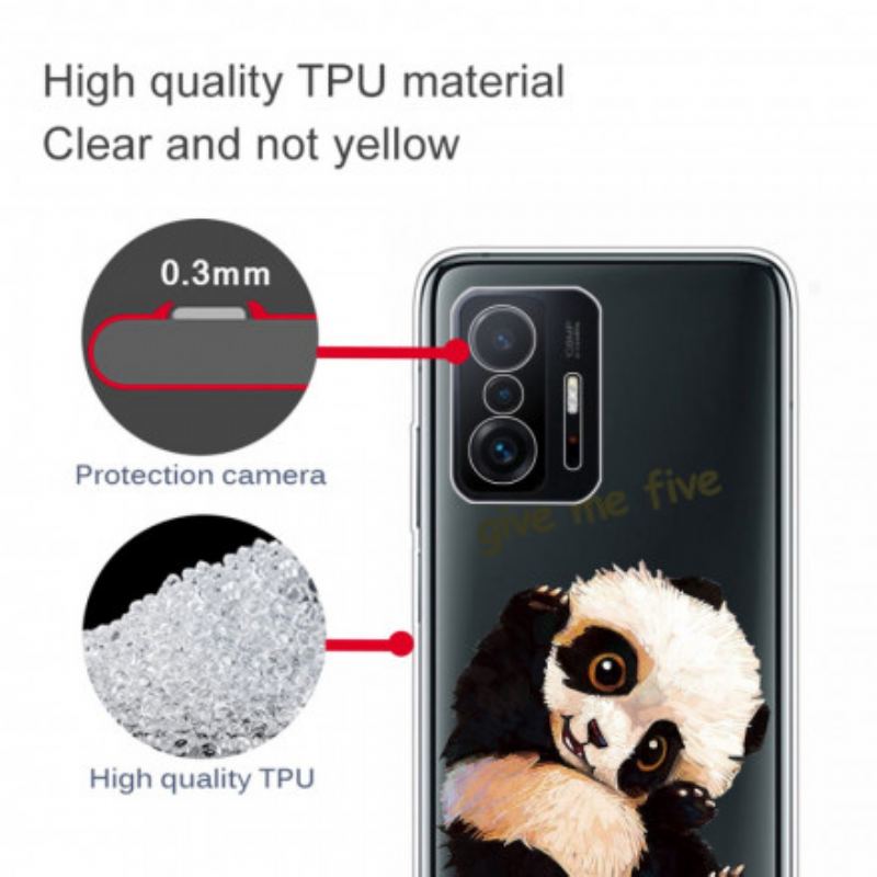 Mobilcover Xiaomi 11T / 11T Pro Sømløs Panda Giv Me Five