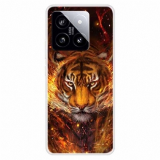 Cover Til Xiaomi 14 Tiger I Flammer