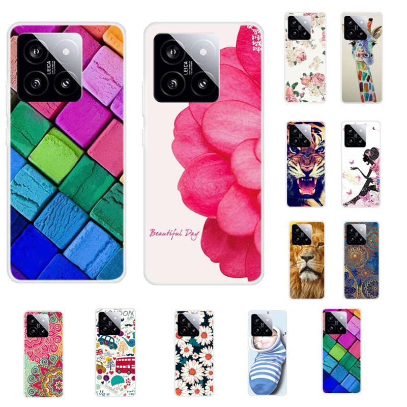 Cover Xiaomi 14 Gyldne Blomster