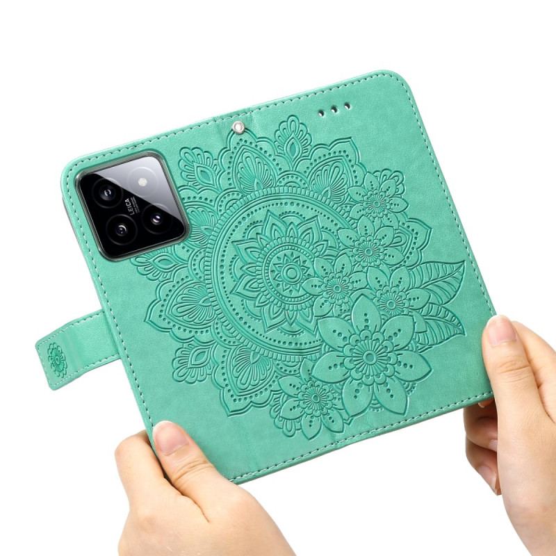 Flip Cover Til Xiaomi 14 Mandala Tryk