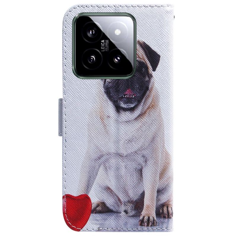 Flip Cover Xiaomi 14 Mops Hund