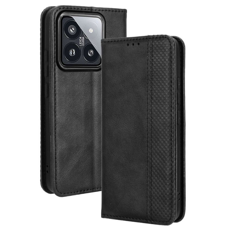 Flip Cover Xiaomi 14 Retro Stil