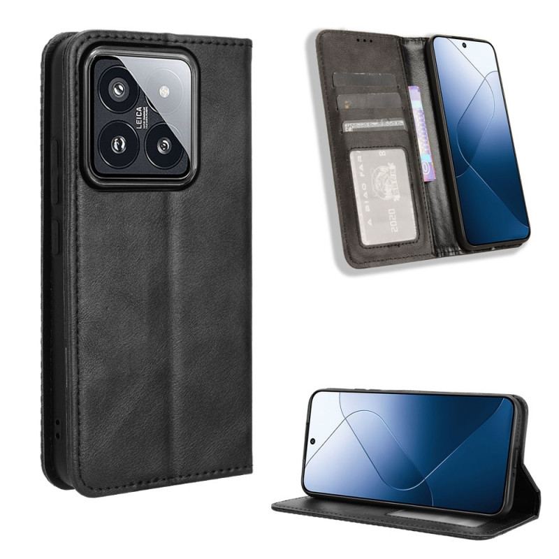 Flip Cover Xiaomi 14 Retro Stil