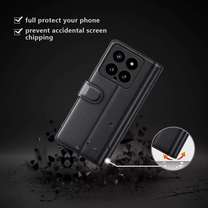 Læder Cover Xiaomi 14 Telefon Etui Læder