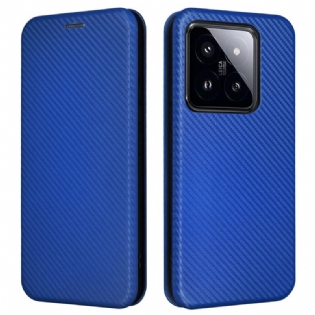 Læder Cover Xiaomi 14 Telefon Etui Kulfiber