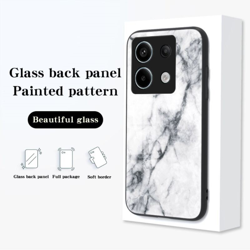 Cover Xiaomi Redmi Note 13 Pro 5g Telefon Etui Sort Marmor Hærdet Glas