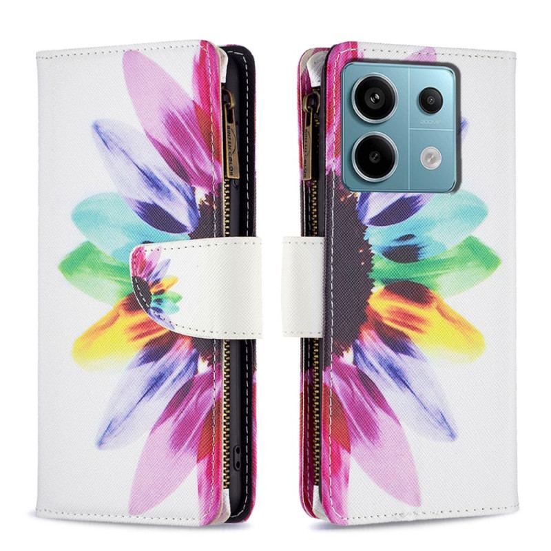 Flip Cover Til Xiaomi Redmi Note 13 Pro 5g Akvarel Blomsterpung