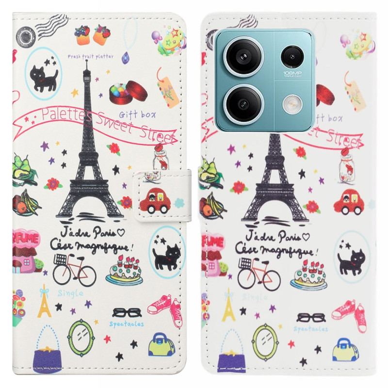 Flip Cover Til Xiaomi Redmi Note 13 Pro 5g Jeg Elsker Paris