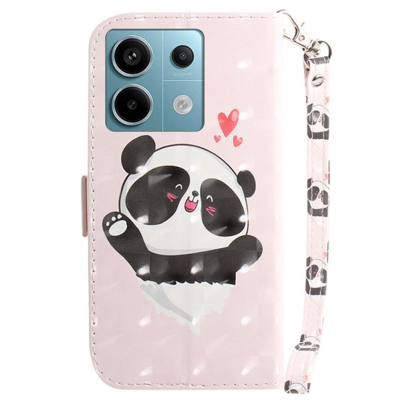 Flip Cover Til Xiaomi Redmi Note 13 Pro 5g Panda Love Med Rem