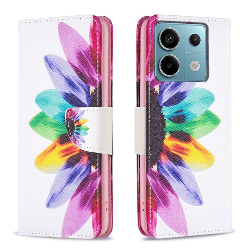 Flip Cover Xiaomi Redmi Note 13 Pro 5g Akvarelblomst