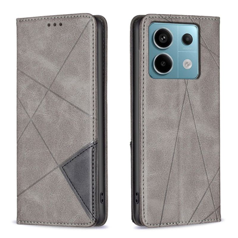 Flip Cover Xiaomi Redmi Note 13 Pro 5g Geometriske Mønstre