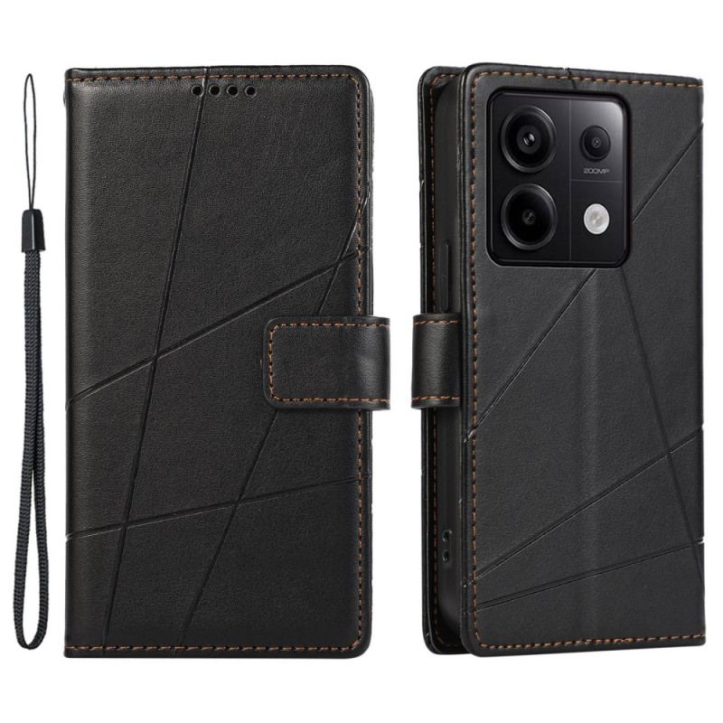 Flip Cover Xiaomi Redmi Note 13 Pro 5g Linjer Med Snor