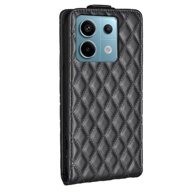 Flip Cover Xiaomi Redmi Note 13 Pro 5g Quiltet Lodret Klap