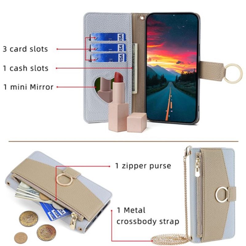 Flip Cover Xiaomi Redmi Note 13 Pro 5g Spejl Og Skulderrem