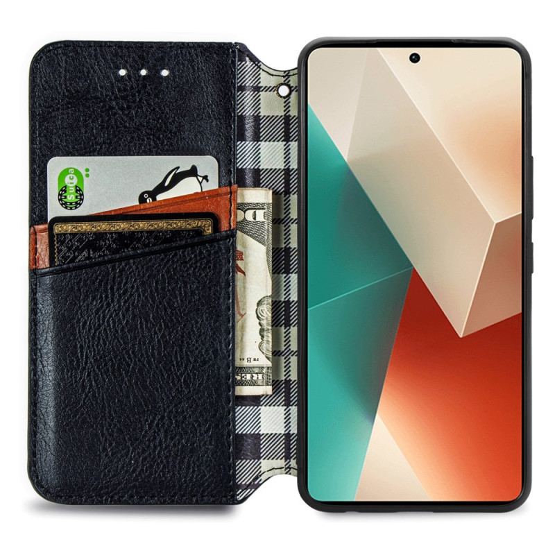 Flip Cover Xiaomi Redmi Note 13 Pro 5g Vintage 3d Diamanter