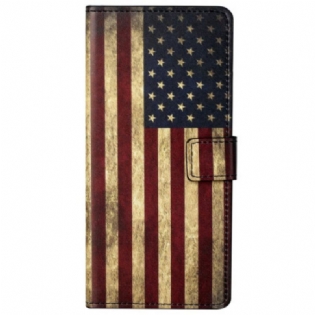 Flip Cover Xiaomi Redmi Note 13 Pro 5g Vintage Amerikansk Flag