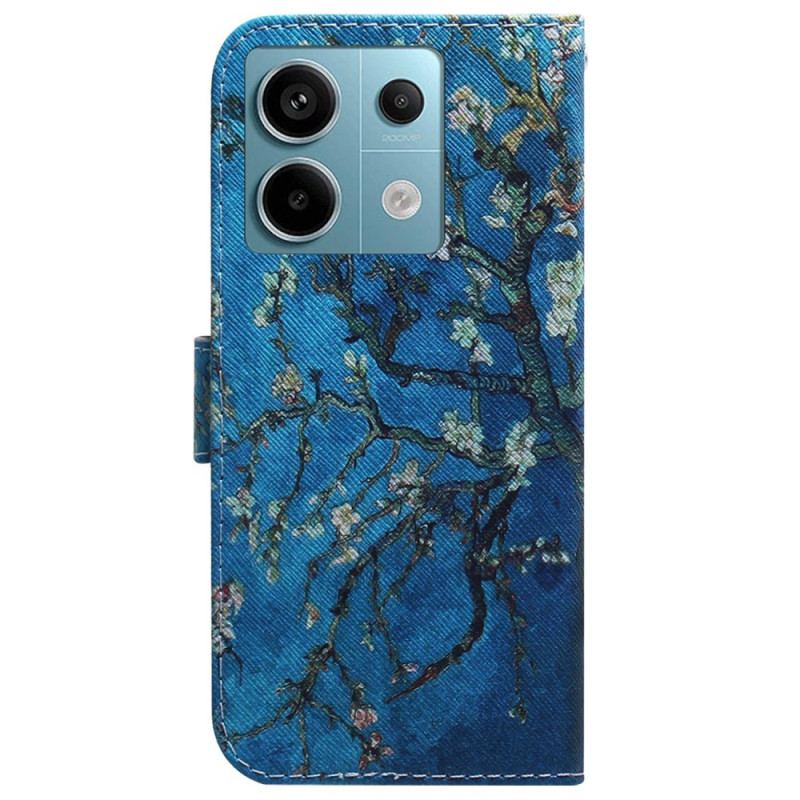 Læder Cover Xiaomi Redmi Note 13 Pro 5g Abrikosblomster