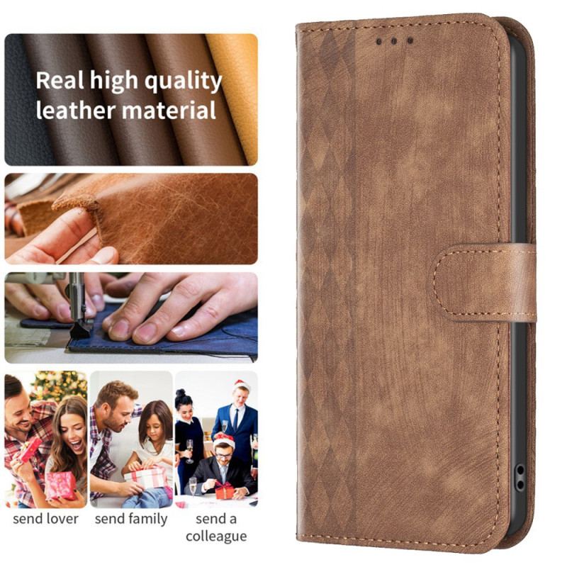 Læder Cover Xiaomi Redmi Note 13 Pro 5g Binfen Farve Diamantfrise