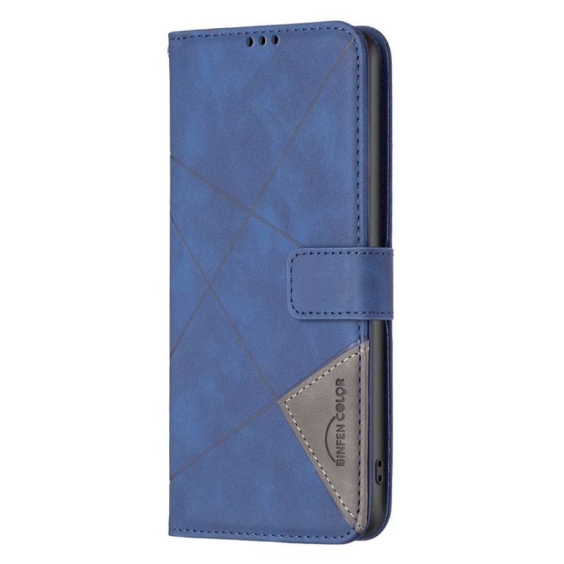 Læder Cover Xiaomi Redmi Note 13 Pro 5g Geometrisk Design Binfen Farve