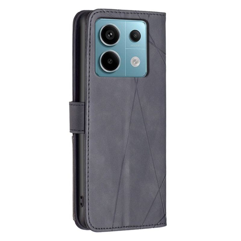 Læder Cover Xiaomi Redmi Note 13 Pro 5g Geometrisk Design Binfen Farve