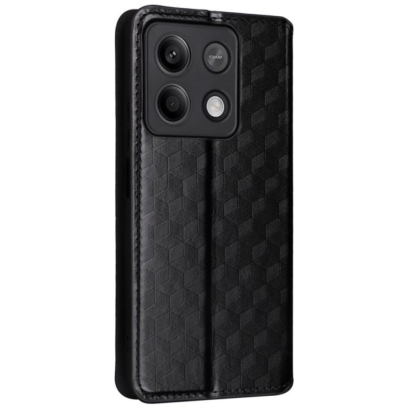 Læder Cover Xiaomi Redmi Note 13 Pro 5g Telefon Etui 3d Kuber