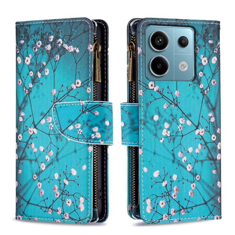 Læder Cover Xiaomi Redmi Note 13 Pro 5g Telefon Etui Blommeblomst Tegnebog