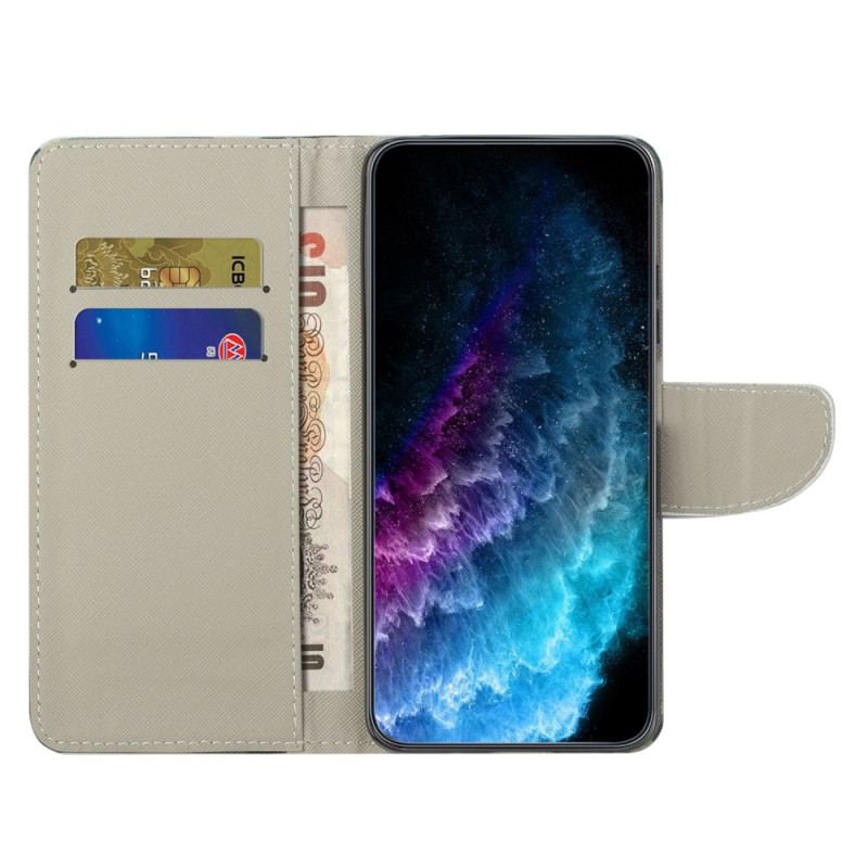 Læder Cover Xiaomi Redmi Note 13 Pro 5g Telefon Etui Grønt Træ